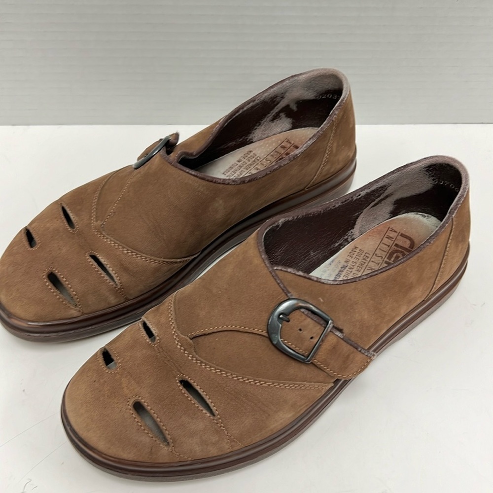 Rieker Women’s Anti-stress Comfort Brown Leather Slip On Loafers